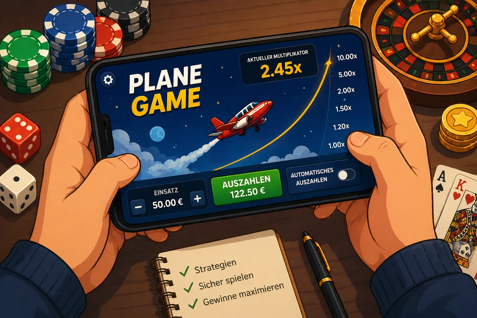 Wo kann man Plane Game Glücksspiel spielen?